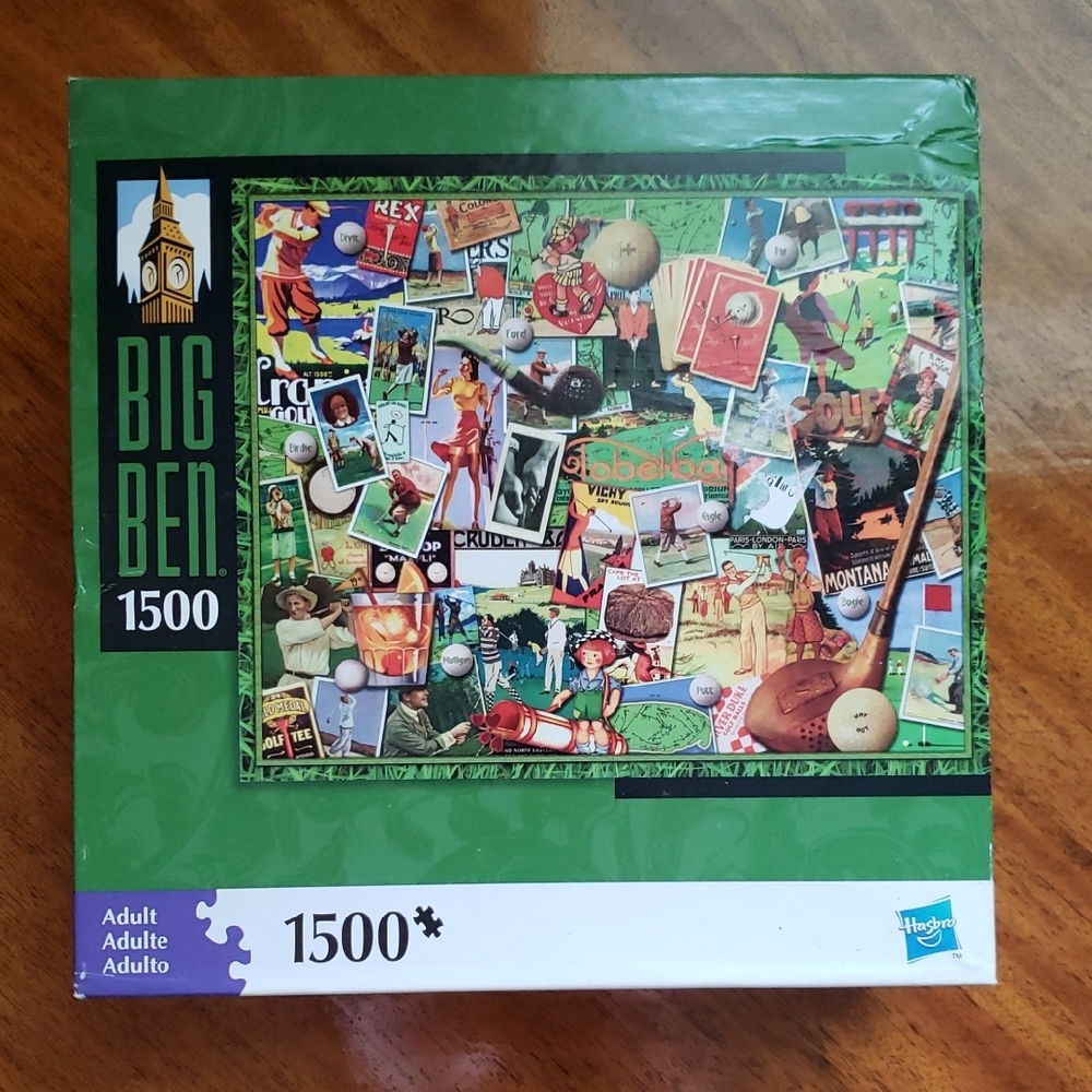 Hasbro Big Ben 1500 Piece Puzzle -Golf Theme